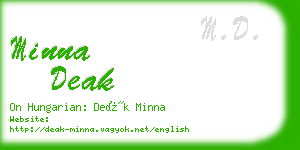 minna deak business card